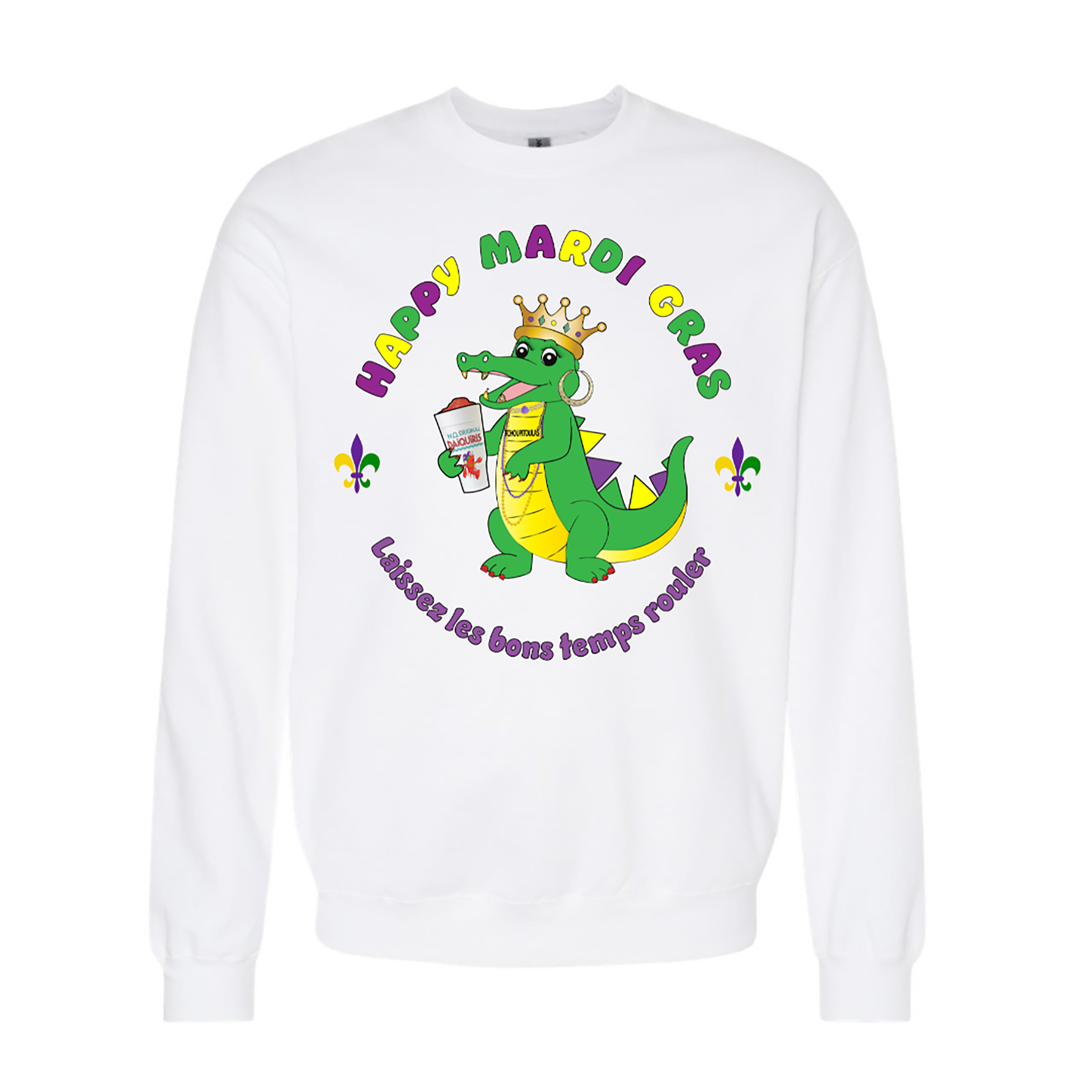 Unisex Mardi Gras 2024 Alligator Sweatshirt