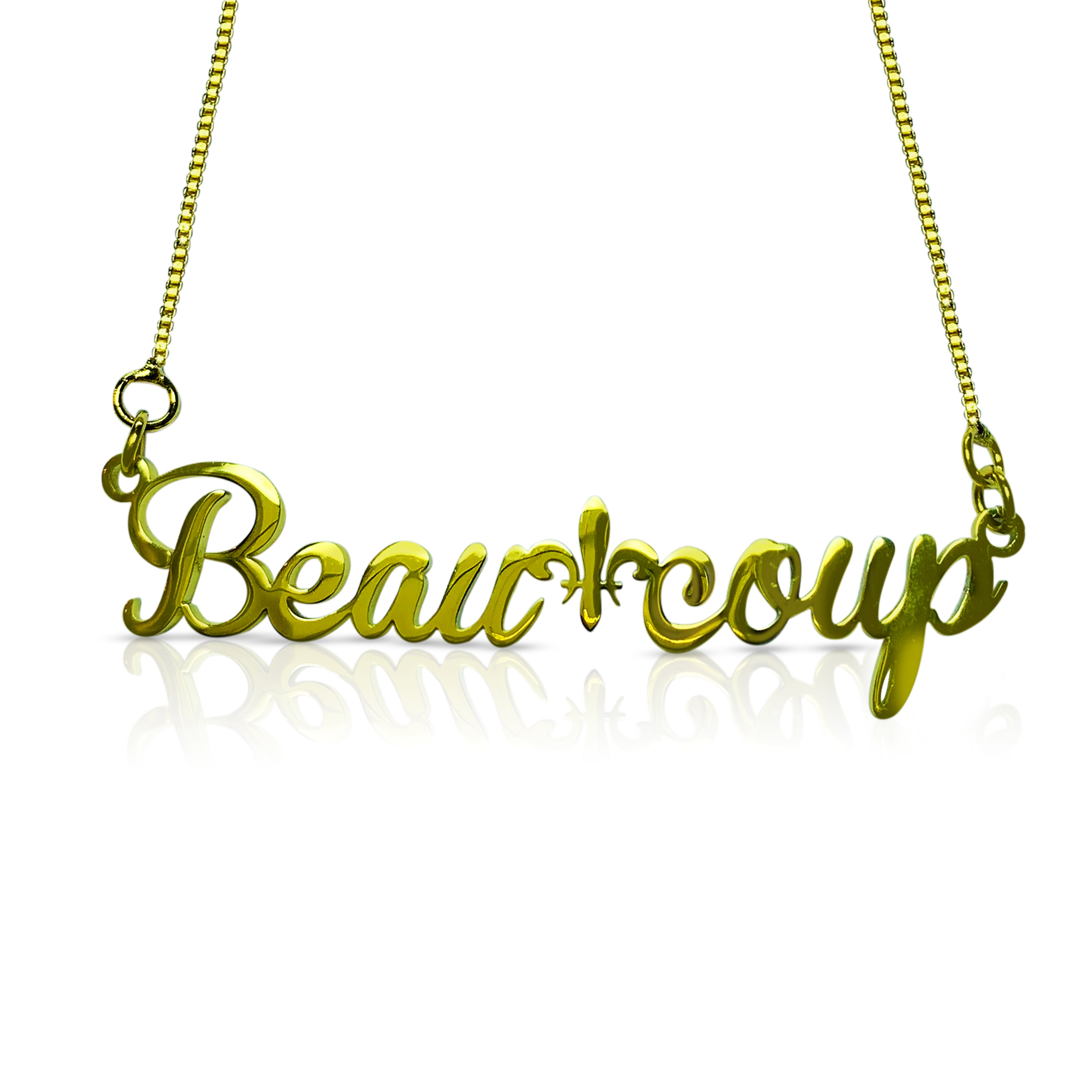 Beaucoup Nameplate Necklace