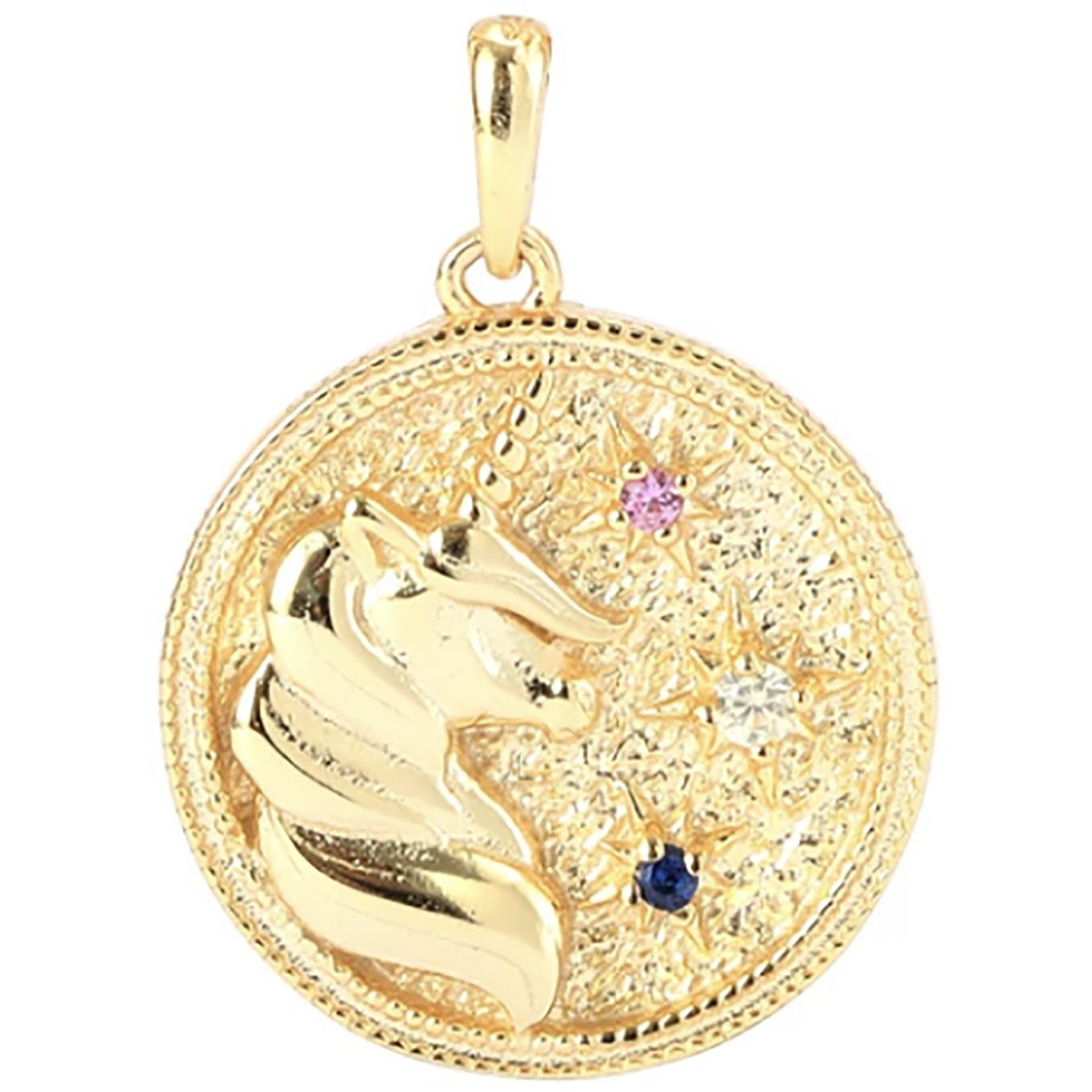 Dainty Unicorn Medallion Necklace
