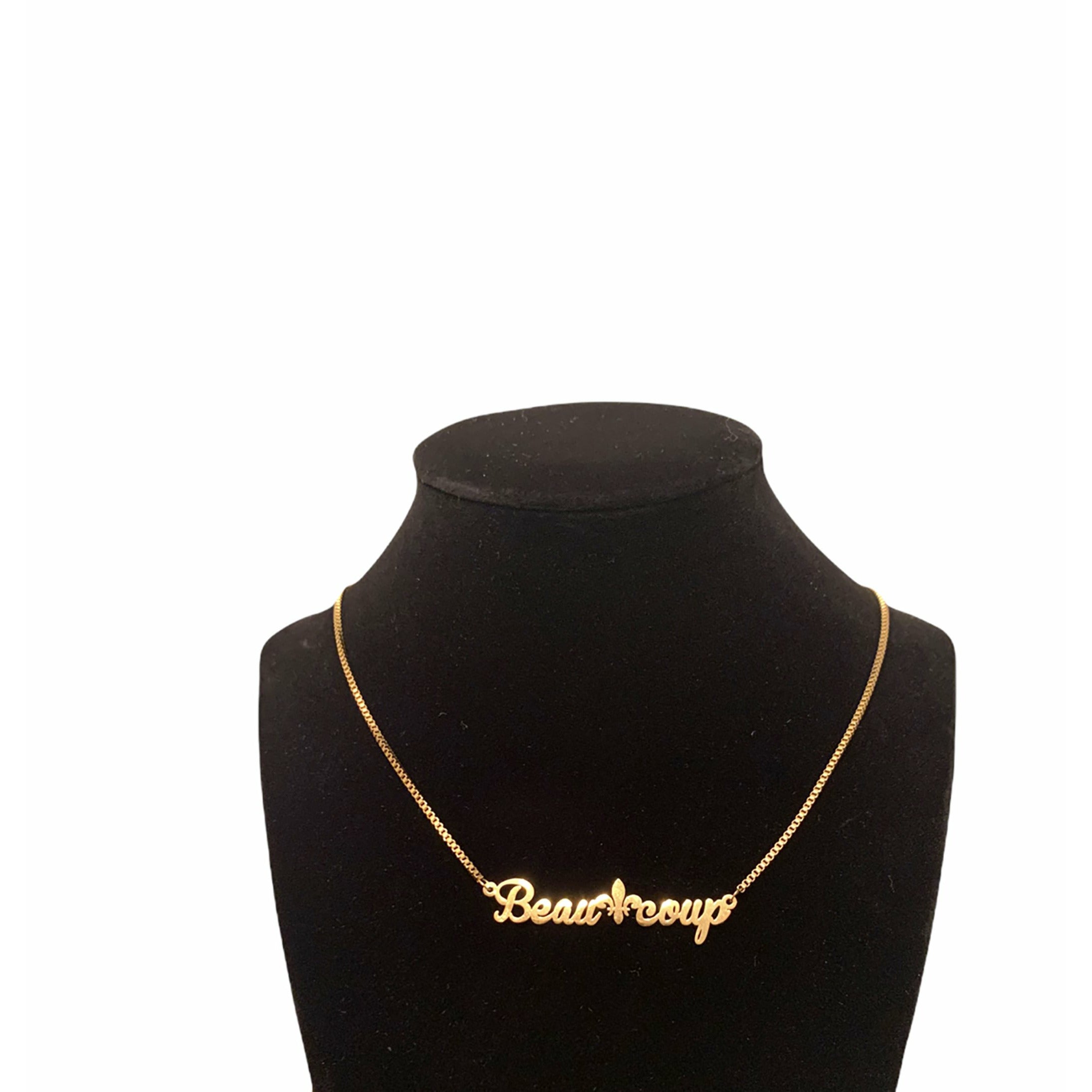 AS IS- Beaucoup Nameplate Necklace