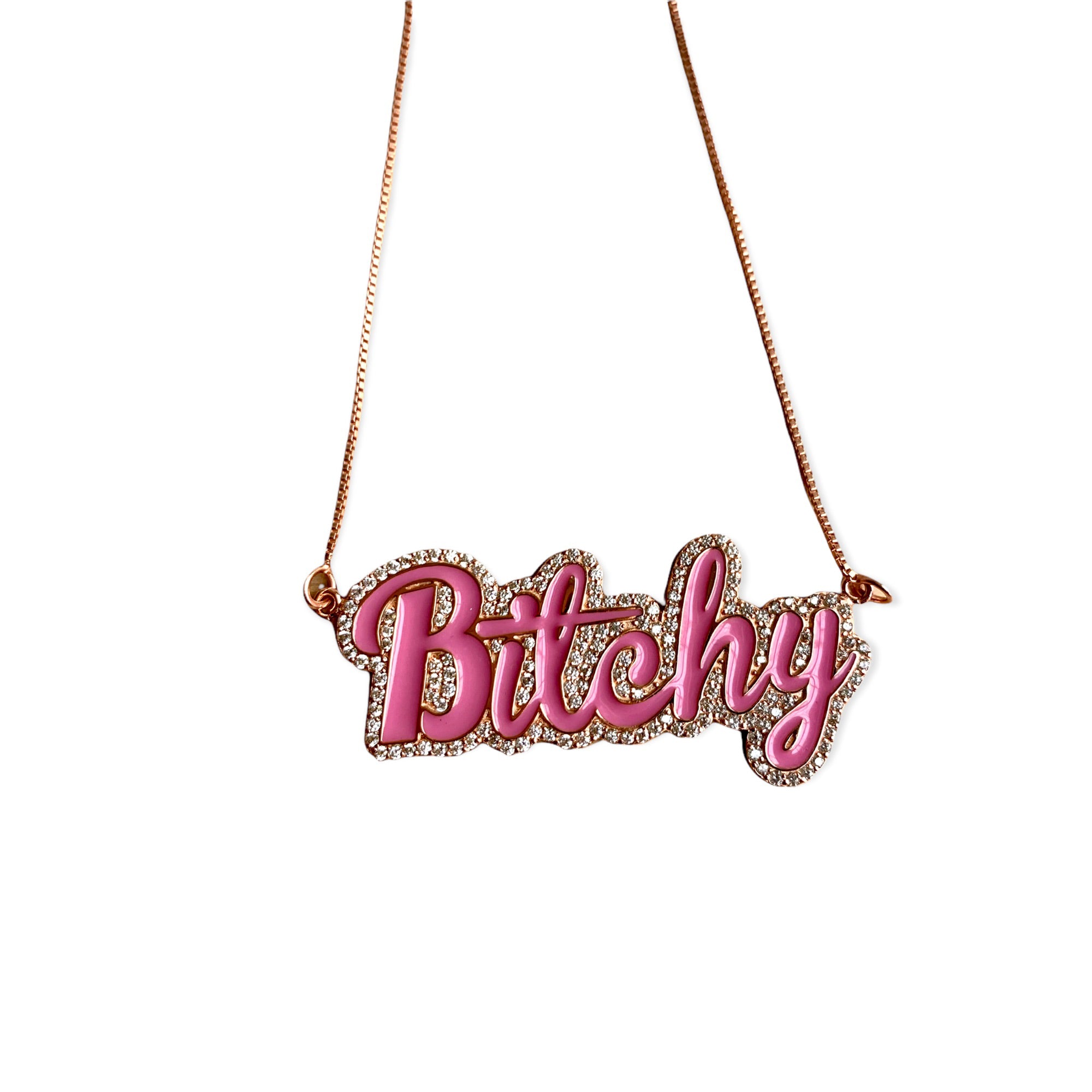 Bitchy Barbie Enamel Necklace-MADE TO ORDER