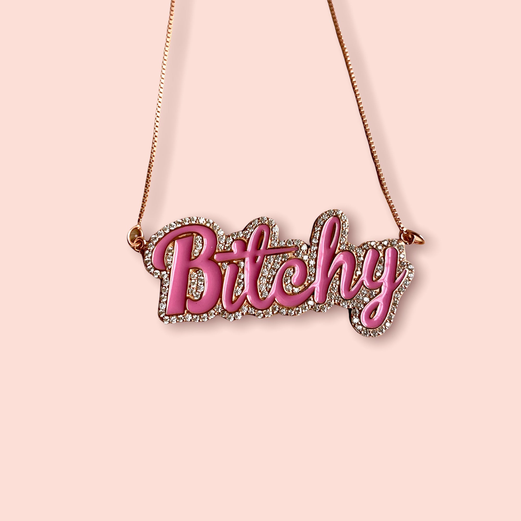 Bitchy Barbie Enamel Necklace-MADE TO ORDER