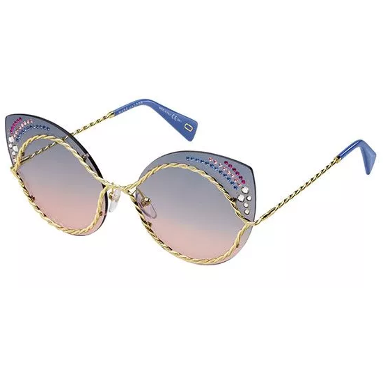 AUTHENTIC Marc Jacobs Ombre Gold Metal Twist Cat Eye Sunglasses