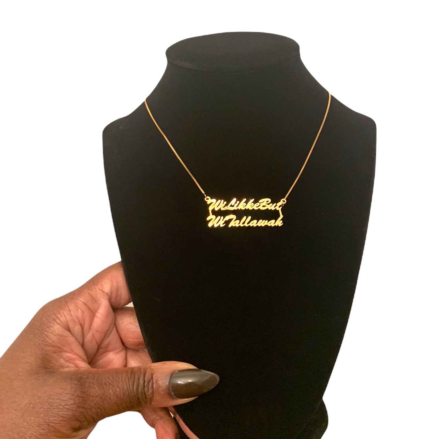 Likkle But Tallawah Nameplate Necklace